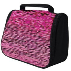 Pink  Waves Flow Series 1 Full Print Travel Pouch (big) by DimitriosArt