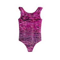 Pink  Waves Flow Series 1 Kids  Frill Swimsuit by DimitriosArt