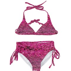 Pink  Waves Flow Series 1 Kids  Classic Bikini Set by DimitriosArt