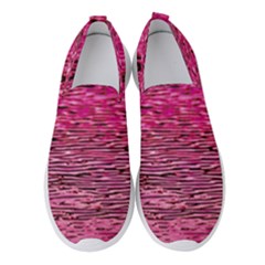 Pink  Waves Flow Series 1 Women s Slip On Sneakers by DimitriosArt