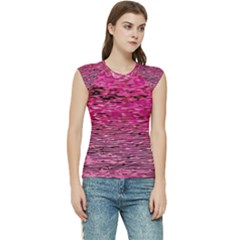 Pink  Waves Flow Series 1 Women s Raglan Cap Sleeve Tee by DimitriosArt