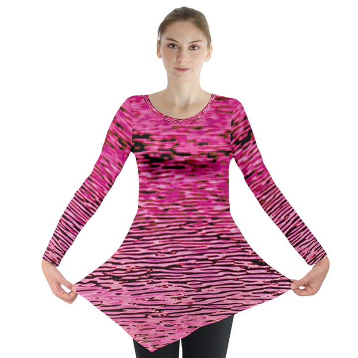 Pink  Waves Flow Series 1 Long Sleeve Tunic 