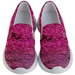 Pink  Waves Flow Series 1 Kids Lightweight Slip Ons by DimitriosArt