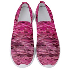 Pink  Waves Flow Series 1 Men s Slip On Sneakers by DimitriosArt