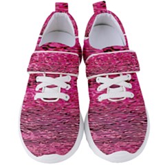 Pink  Waves Flow Series 1 Women s Velcro Strap Shoes by DimitriosArt