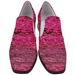 Pink  Waves Flow Series 1 Women Slip On Heel Loafers by DimitriosArt