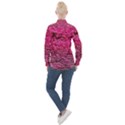 Pink  Waves Flow Series 1 Women s Long Sleeve Pocket Shirt View2