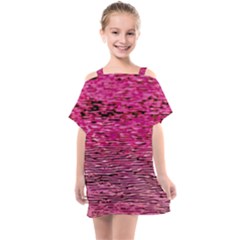 Pink  Waves Flow Series 1 Kids  One Piece Chiffon Dress by DimitriosArt