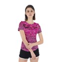 Pink  Waves Flow Series 1 Back Cut Out Sport Tee View2