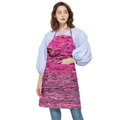 Pink  Waves Flow Series 1 Pocket Apron by DimitriosArt