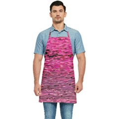 Pink  Waves Flow Series 1 Kitchen Apron by DimitriosArt