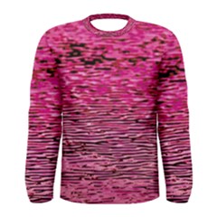 Pink  Waves Flow Series 1 Men s Long Sleeve Tee by DimitriosArt