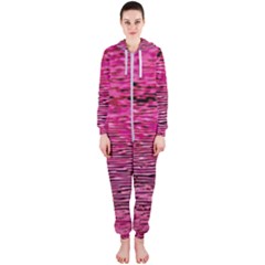 Pink  Waves Flow Series 1 Hooded Jumpsuit (ladies) by DimitriosArt