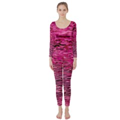 Pink  Waves Flow Series 1 Long Sleeve Catsuit by DimitriosArt