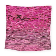 Pink  Waves Flow Series 1 Square Tapestry (large)