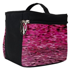 Pink  Waves Flow Series 1 Make Up Travel Bag (small) by DimitriosArt