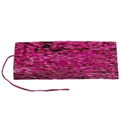 Pink  Waves Flow Series 1 Roll Up Canvas Pencil Holder (s) by DimitriosArt