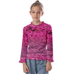 Pink  Waves Flow Series 1 Kids  Frill Detail Tee