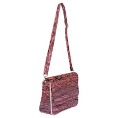 Pink  Waves Flow Series 2 Shoulder Bag With Back Zipper by DimitriosArt