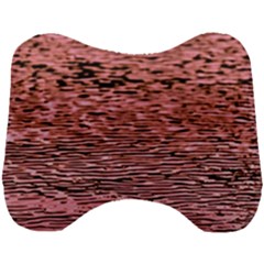 Pink  Waves Flow Series 2 Head Support Cushion by DimitriosArt