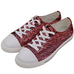 Pink  Waves Flow Series 2 Men s Low Top Canvas Sneakers by DimitriosArt