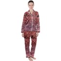 Pink  Waves Flow Series 2 Satin Long Sleeve Pajamas Set View1