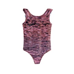 Pink  Waves Flow Series 2 Kids  Frill Swimsuit by DimitriosArt