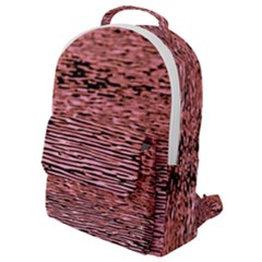 Pink  Waves Flow Series 2 Flap Pocket Backpack (small) by DimitriosArt