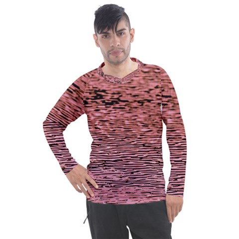 Pink  Waves Flow Series 2 Men s Pique Long Sleeve Tee by DimitriosArt