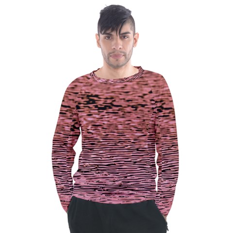 Pink  Waves Flow Series 2 Men s Long Sleeve Raglan Tee by DimitriosArt