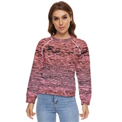 Pink  Waves Flow Series 2 Women s Long Sleeve Raglan Tee