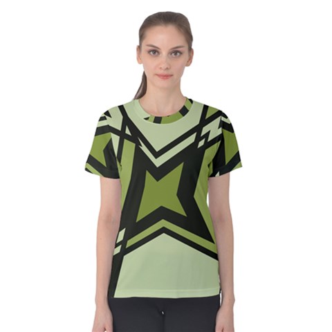 Abstract Pattern Geometric Backgrounds   Women s Cotton Tee by Eskimos