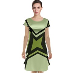 Abstract Pattern Geometric Backgrounds   Cap Sleeve Nightdress