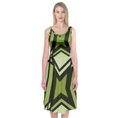 Abstract Pattern Geometric Backgrounds   Midi Sleeveless Dress