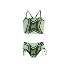 Abstract Pattern Geometric Backgrounds   Girls  Tankini Swimsuit