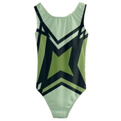 Abstract Pattern Geometric Backgrounds   Kids  Cut-out Back One Piece Swimsuit