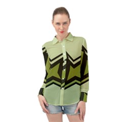 Abstract Pattern Geometric Backgrounds   Long Sleeve Chiffon Shirt