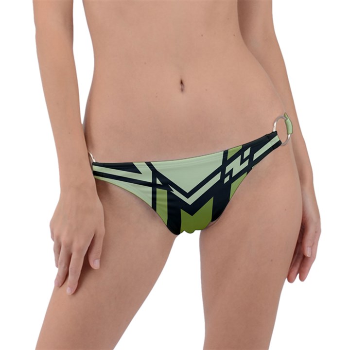 Abstract pattern geometric backgrounds   Ring Detail Bikini Bottom