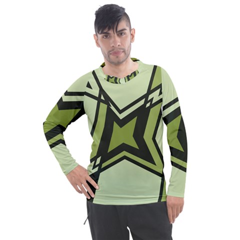 Abstract Pattern Geometric Backgrounds   Men s Pique Long Sleeve Tee by Eskimos