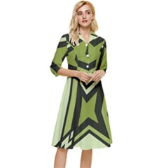 Abstract Pattern Geometric Backgrounds   Classy Knee Length Dress