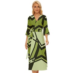 Abstract Pattern Geometric Backgrounds   Midsummer Wrap Dress