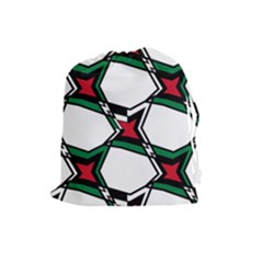 Abstract Pattern Geometric Backgrounds   Drawstring Pouch (large) by Eskimos