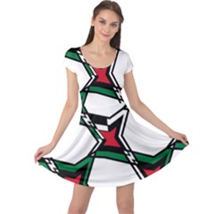 Abstract Pattern Geometric Backgrounds   Cap Sleeve Dress by Eskimos