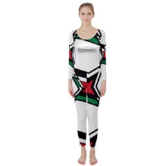 Abstract Pattern Geometric Backgrounds   Long Sleeve Catsuit by Eskimos