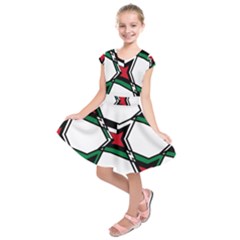 Abstract Pattern Geometric Backgrounds   Kids  Short Sleeve Dress by Eskimos