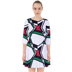 Abstract Pattern Geometric Backgrounds   Smock Dress by Eskimos