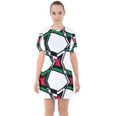 Abstract Pattern Geometric Backgrounds   Sixties Short Sleeve Mini Dress by Eskimos