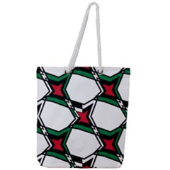 Abstract Pattern Geometric Backgrounds   Full Print Rope Handle Tote (large) by Eskimos