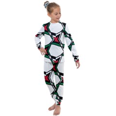 Abstract Pattern Geometric Backgrounds   Kids  Long Sleeve Set  by Eskimos