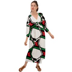 Abstract Pattern Geometric Backgrounds   Grecian Style  Maxi Dress by Eskimos